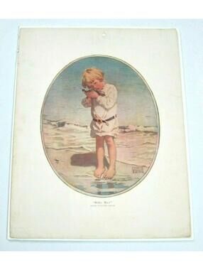 Antique 1914 Collier's Litho Art Print Billy Boy by Jessie Willcox Smith 15x12